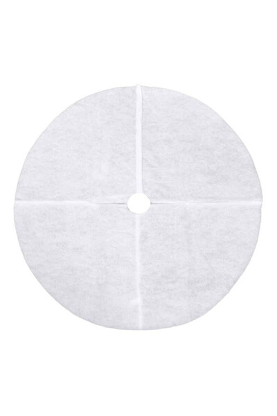 BAMI NETWORK Covoras decorativ alb poliester Ø90 cm Craciun