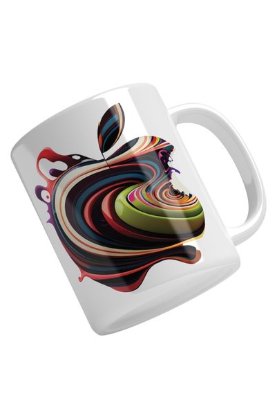 INOVATIX Προσαρμοσμένο λευκό κανάκι, Σύμβολο Still Apple, Haos, Mar, Ρέοντα Σ...