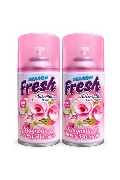 ABS Пълнител за освежител за въздух, FRESH 2x205ml, Магнолия и вишнев цвят