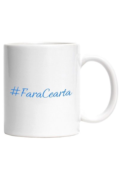 INOVATIX Cana alba personalizata,Citat Cu Hastag # Fara cearta,Liniste,Copii,...