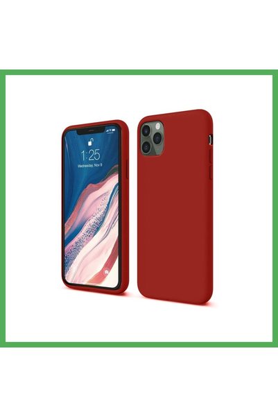 Nur store Çanta iPhone 11 Pro First Silicone Case - Burgundy BEZOSS