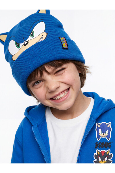 LC Waikiki Rmz Gi̇yi̇m Farkiyla Sonic Printed Boy's Beanie