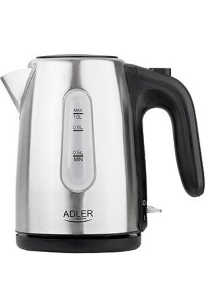 adler Ηλεκτρικός βραστήρας 1 L 1200 W Μαύρος, Φουντουκί, Ανοξείδωτο ατσάλι - ...