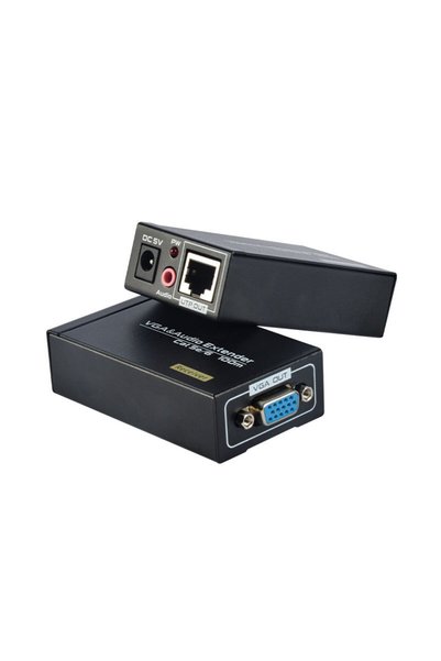 Lunatic 8066 VGA & AUDIO To Ethernet Extender-100m VGA Extender - VGA RJ45 Cat5E/6 Üzerinden Sinyal Uzatıcı