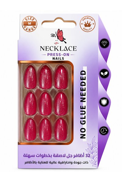 Generic Brand أظافر جل لاصقة NECKLACE– 32 ظفر بدون غراء