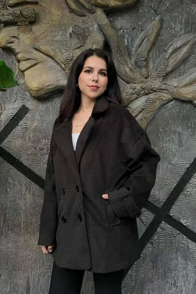 sunfyre Mid-Length Cashmere Melton Coat with Wrap Neckline SUN614