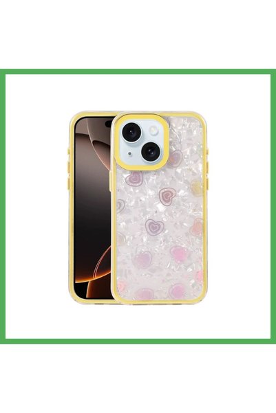 Nur store Çanta غطاء لهاتف iPhone 14 بتصميم "لومي" - لون أصفر، من "بيزووس".
