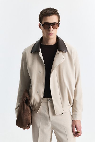 Antioch Relaxed Fit Jacket with Contrast Collar