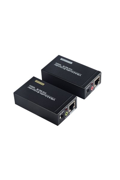 Lunatic 8066 VGA & AUDIO To Ethernet Extender-100m VGA Extender - VGA RJ45 Cat5E/6 Üzerinden Sinyal Uzatıcı
