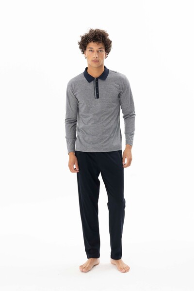 PJS Kly Polo-Collar Pajama Set DM26112
