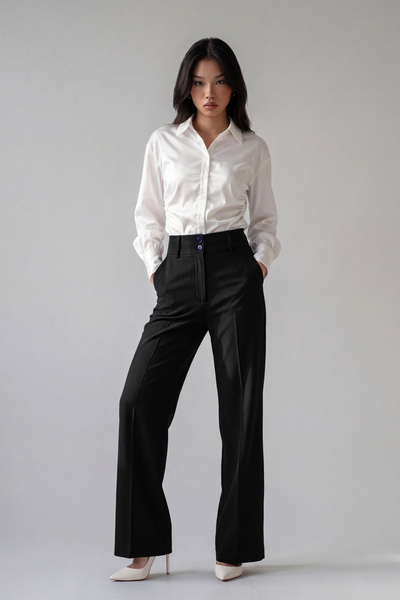 LA PANTE Women's Pants, Palazzo Pants, Wide Leg, Long Leg, Stretch Fabric, Wi...