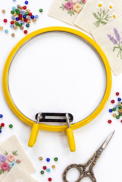 hobi dünyası evim MR Metal Large Hoop, 23 cm - Aida Cloth Cross-Stitch Hoop -...