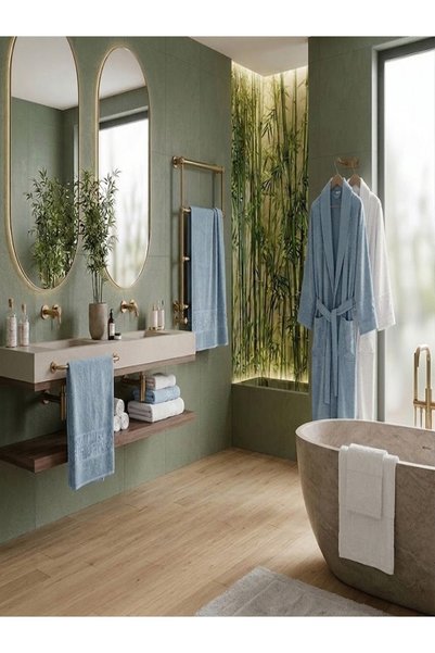Binnur Yünteks Bamboo 8-Piece Family Bathrobe Set / 100% Cotton / Family Set ...