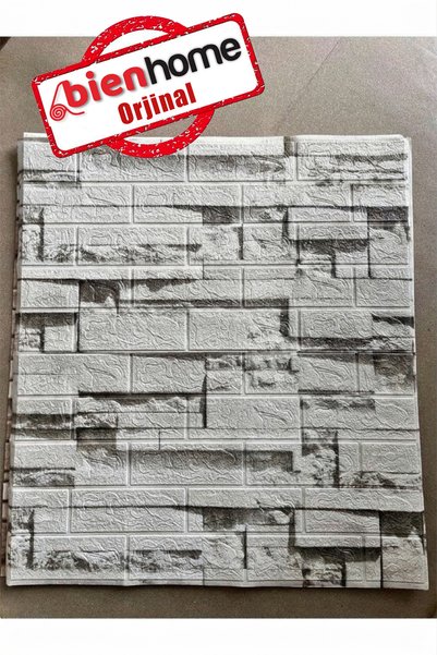 Bien Home Yeni 70x77 Cm Boyutlarında 3d Kendinden Yapışkanlı Tuğla Duvar Kağı...