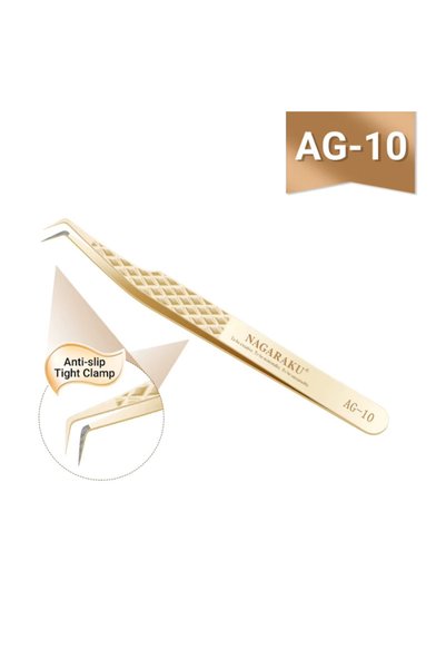 NAGARAKU Professional Gold Tweezers AG-10