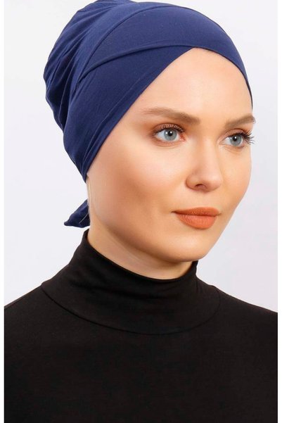 Ecardin Turkish Cross Pian Bandana - Navy Blue