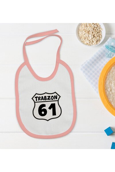 Bk Gift BK Kids Trabzon-Designed Pink Baby Bib - 1