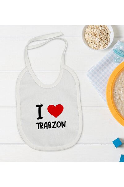 Bk Gift BK Kids "I Love Trabzon" Baby Bib - Model 1 en121490