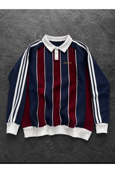 KUN SPORTSWEAR سترة رياضية فاخرة بياقة بولو وقماش شاردون، بتصميم فضفاض يناسب ...