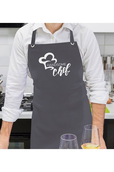 Bk Gift Professional Chef Designed Anthracite Kitchen Apron, Cook Apron, Chef...
