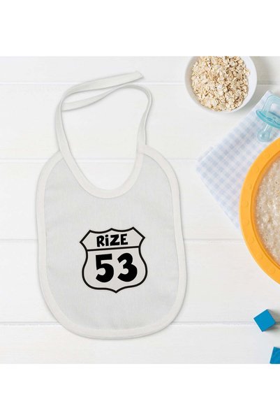Bk Gift BK Kids Rize-Designed White Baby Bib-1