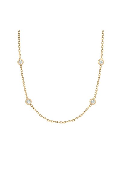 Jewelivery Diamond 18KT Gold Necklace DN1Y204_november
