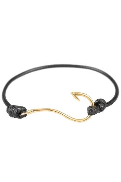 Jewelivery , Bracelet, 18KT Yellow Gold, Model Hook-Resizable, Elegant Hook S...