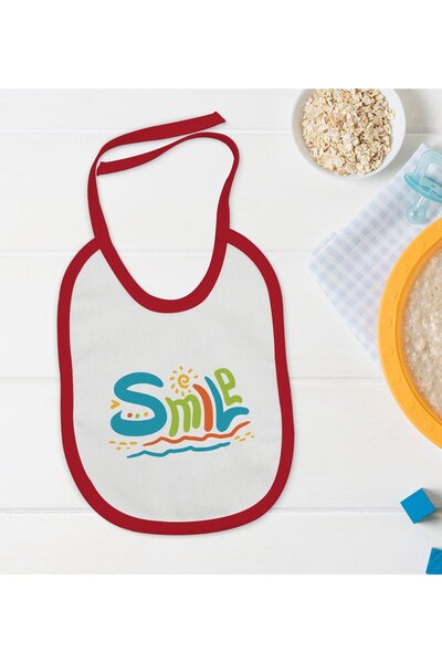 Bk Gift BK Kids "Stay Groovy" Design Red Baby Bib - 1