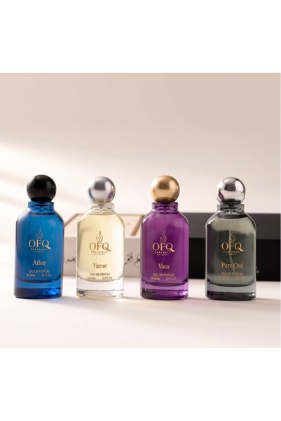 OFQ يأتي العطر ضمن بكج مكون من 4 عطور فاخرة (بحجم 80 مل لكل زجاجة بتركيز Eau ...
