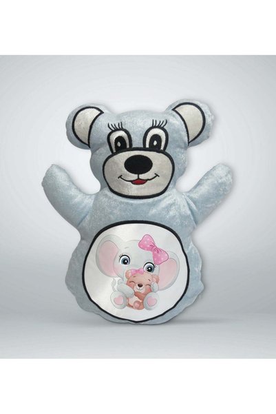 Bk Gift وسادة على شكل دب أزرق بتصميم لطيف على شكل فيل - 6