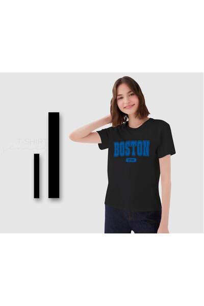 Bk Gift Boston-Designed Women's Black T-Shirt, Gift for a Friend, Birthday Gi...