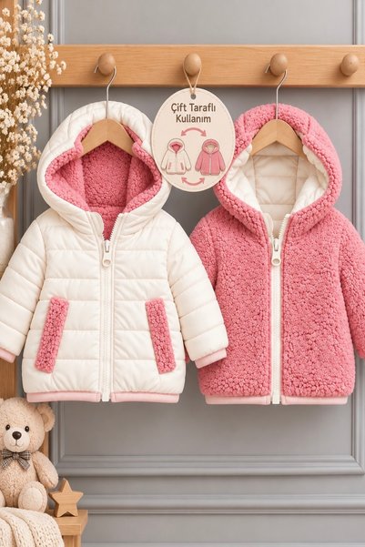 DeKuBaby New Season Reversible, Soft-Lined Plush, Puffy Quilted, Zipper-Front...