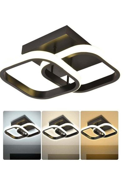 Generic Brand XiuWoo Modern Led Ceiling Light, 2 Lights (Black) Ceiling Light...