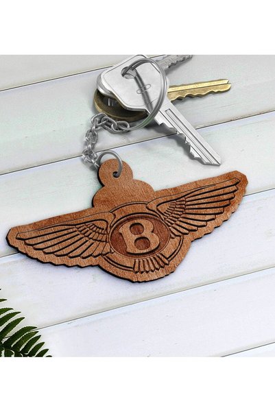 Bk Gift Wooden Keychain with Bentley Logo - 1 yen46443