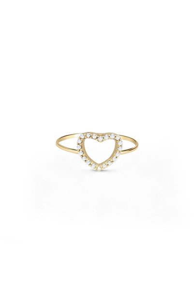 Jewelivery 18Kt Gold Diamond Ring Size 54 DR1Y140_white_diamonds