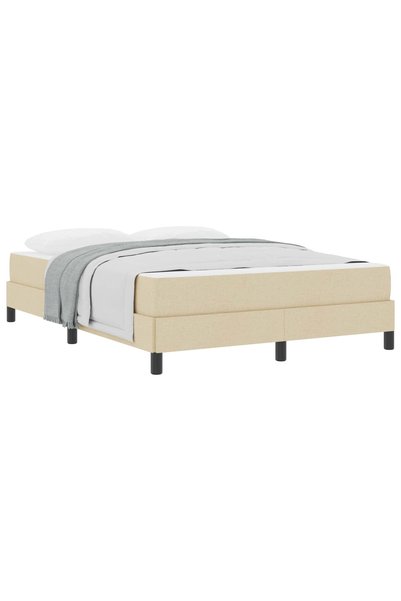 Syfax Pat cu arcuri Crem 140 x 190 cm țesătură