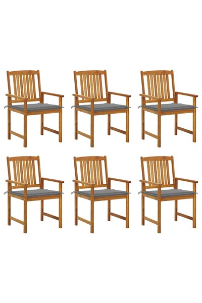 Syfax Scaune de grădină cu perne, 6 buc., lemn masiv de acacia