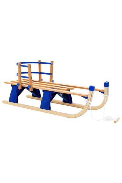 Syfax Sanie pliabilă pentru zăpadă cu spătar, lemn, 119 cm