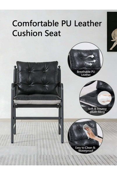 Generic Brand DGL Comfortable PU Leather Chair with Metal Frame，dinning chair...