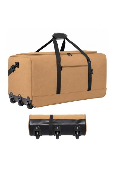 Finnhomy 120L Foldable Rolling Duffel Bag with 3 Wheels, Light Weight Travel ...