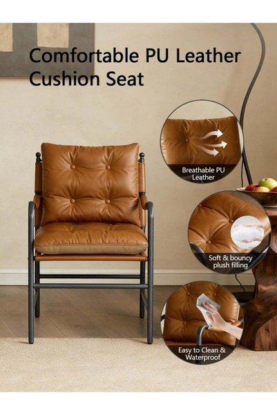Generic Brand DGL Comfortable PU Leather Chair with Metal Frame，dinning chair...