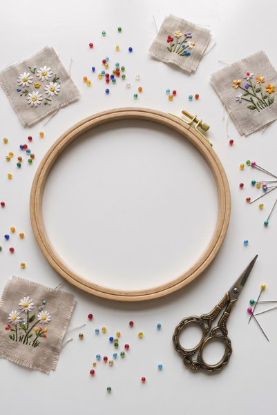 hobi dünyası evim Charming Wooden Screw-On Hoop 202-6, 21.5 cm Diameter - Aid...