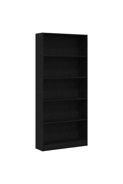 Syfax Bibliotecă Stejar negru 80x24x176 cm Lemn prelucrat