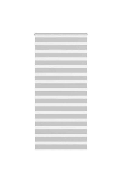 vidaxl Jaluzea zebra, material gri deschis, lățime 90,9 cm, poliester