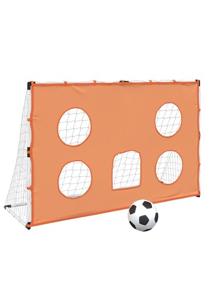 Syfax Poartă de fotbal de copii cu covoraș țintă/minge 182x62x118 cm
