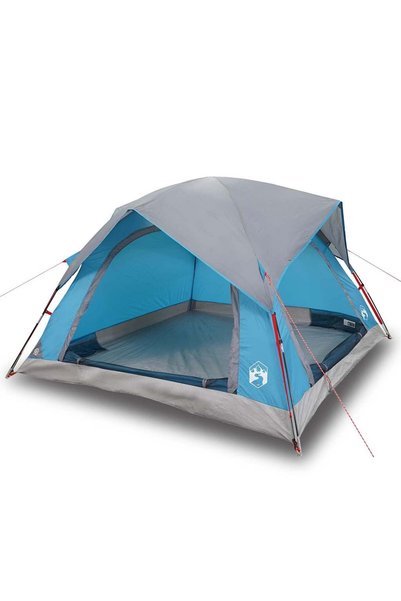 Syfax Cabină cort de camping, 4 persoane, albastru, impermeabil