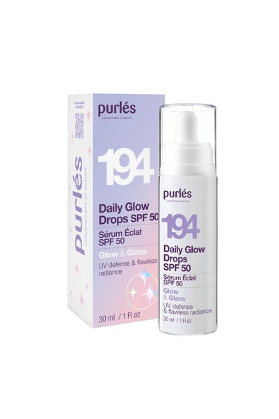 PURLES Picaturi pentru luminozitate cu SPF 50 si efect de Glass Skin 194, 30 ml