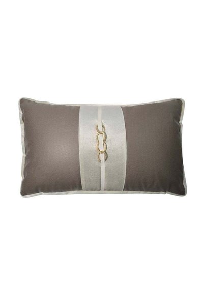 Generic Brand Set of 2 Elegant Faux Leather Pillow Cover | 30x50cm Brown with...