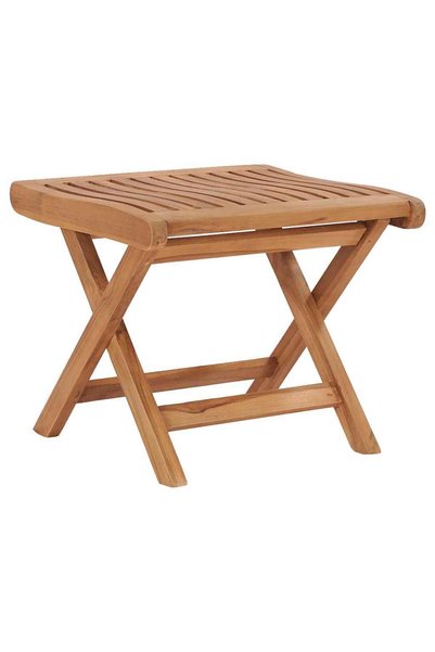 Syfax Taburet pliabil, 46,5 x 49 x 41,5 cm, lemn masiv de tec