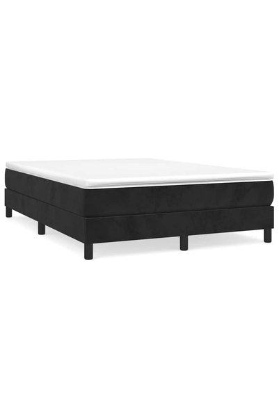 Syfax Cadru de pat cu arcuri, negru, 140x190 cm, catifea